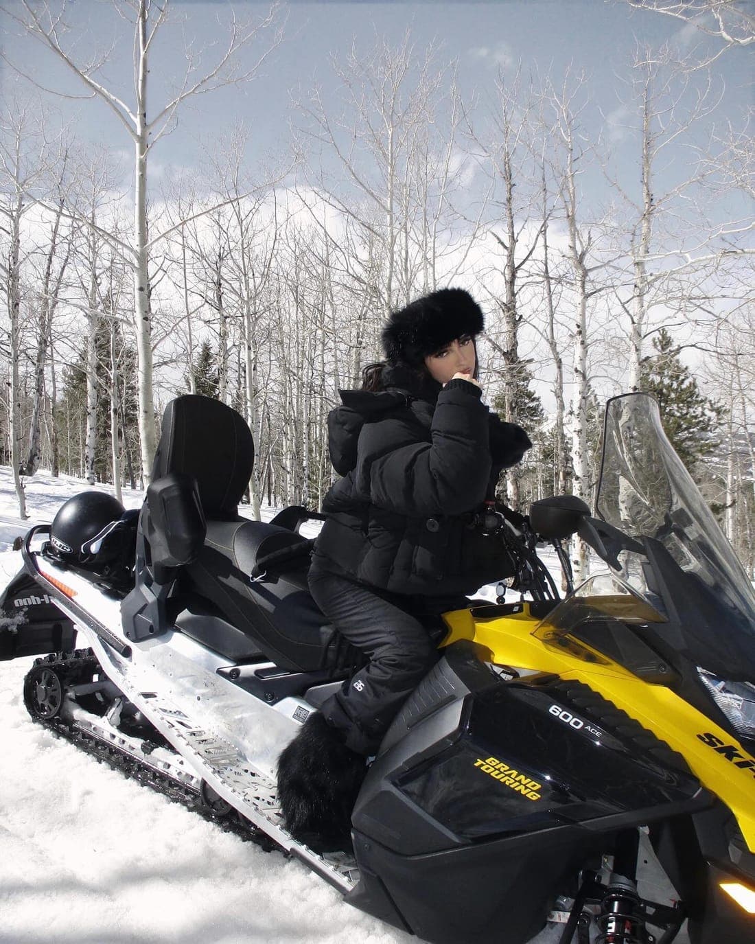Outerwear worn in snow