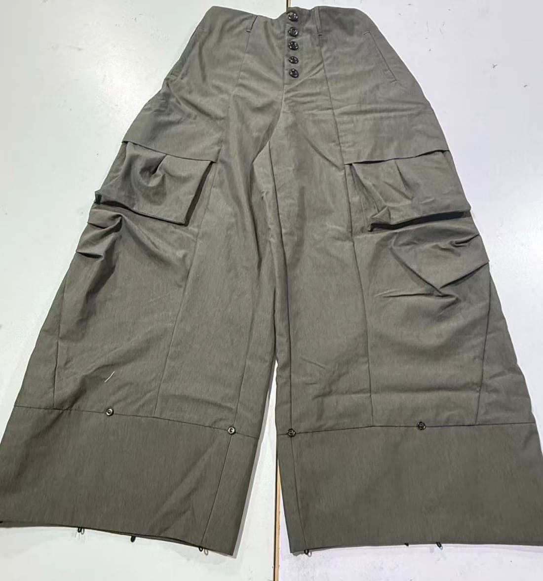 Washed and distressed denim sample