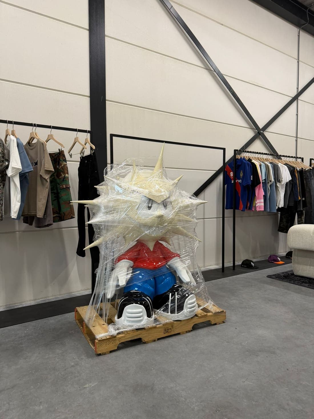 The mascot built as an in-store display