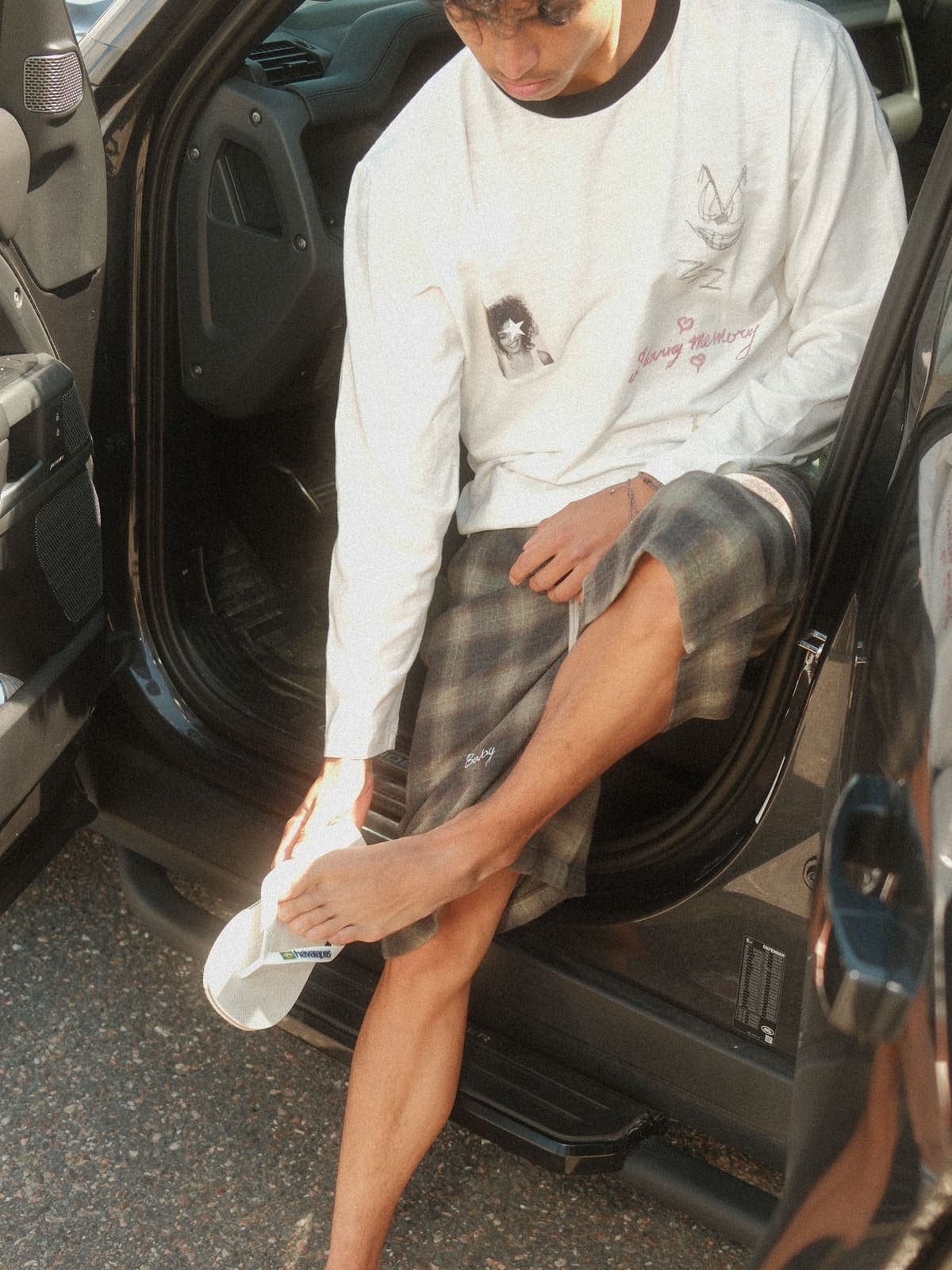 Organic post: detail at the car door