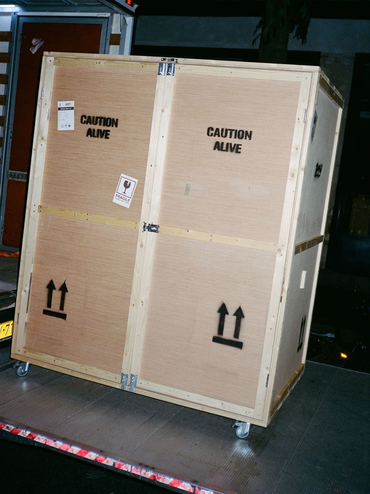 Shipping crates in the space