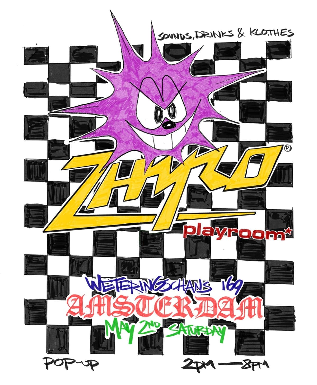 ZHYRO Playroom pop-up poster, Amsterdam