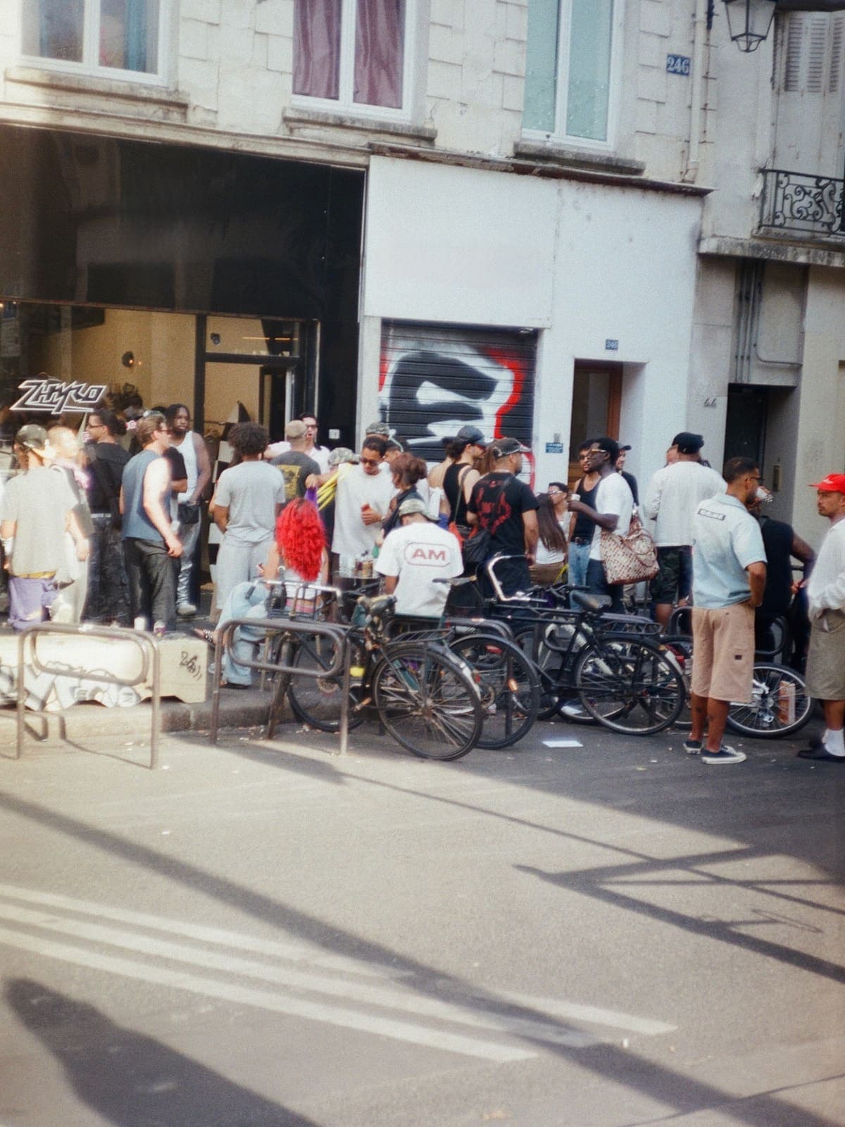 The queue down the street