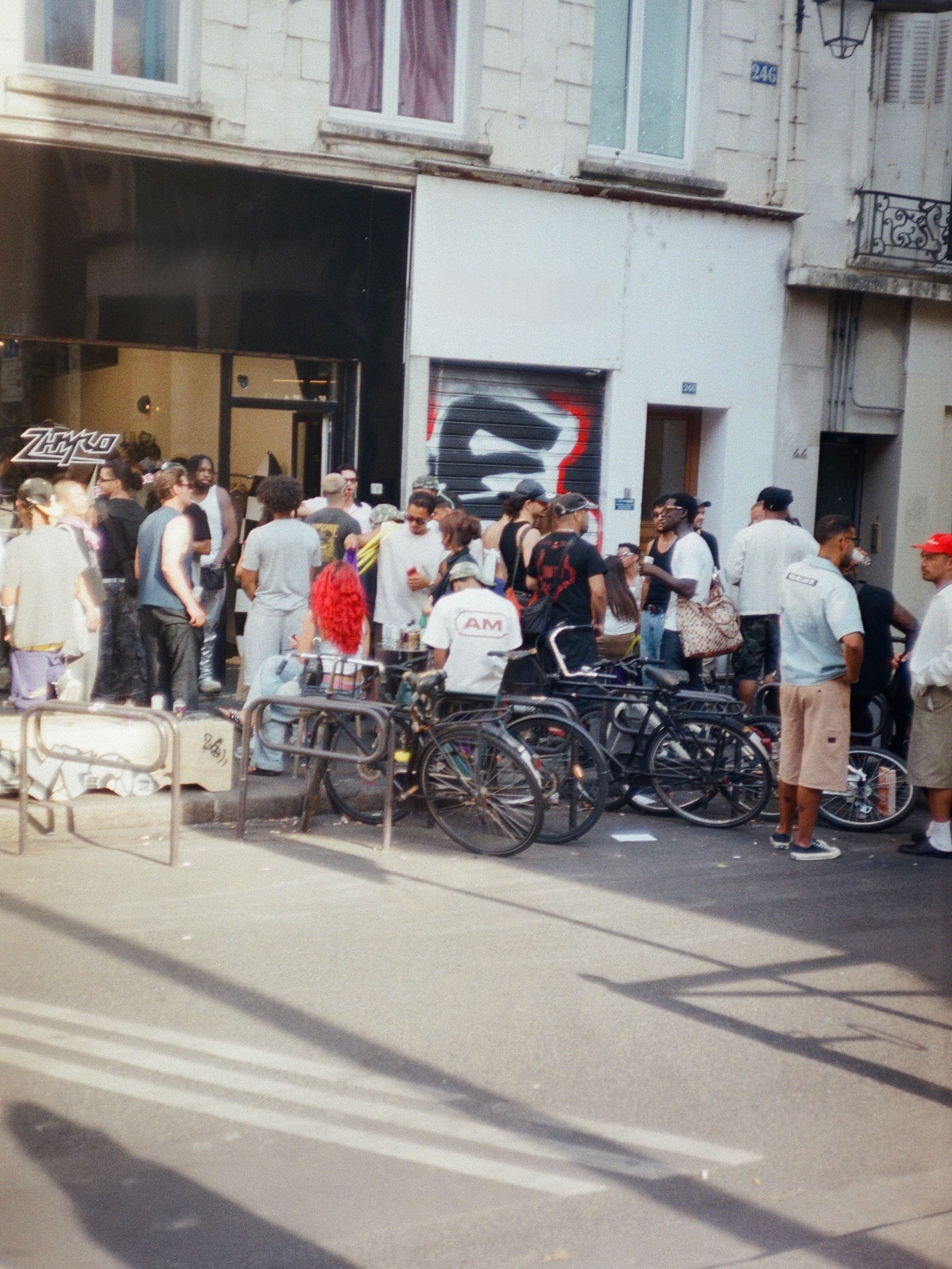 The queue down the street